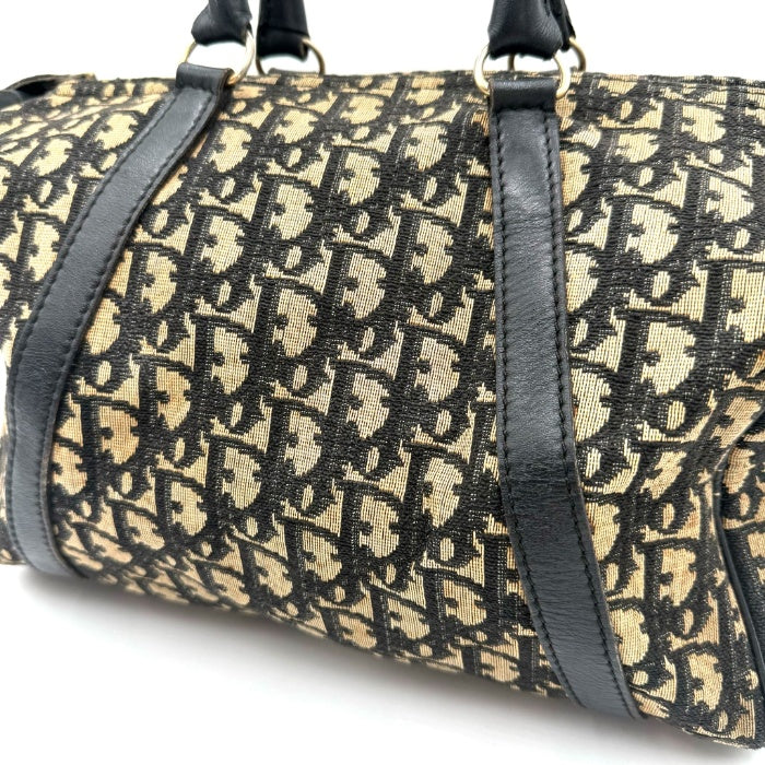 中古】ディオール DIOR ミニボストンバッグ トロッター ロゴ総柄