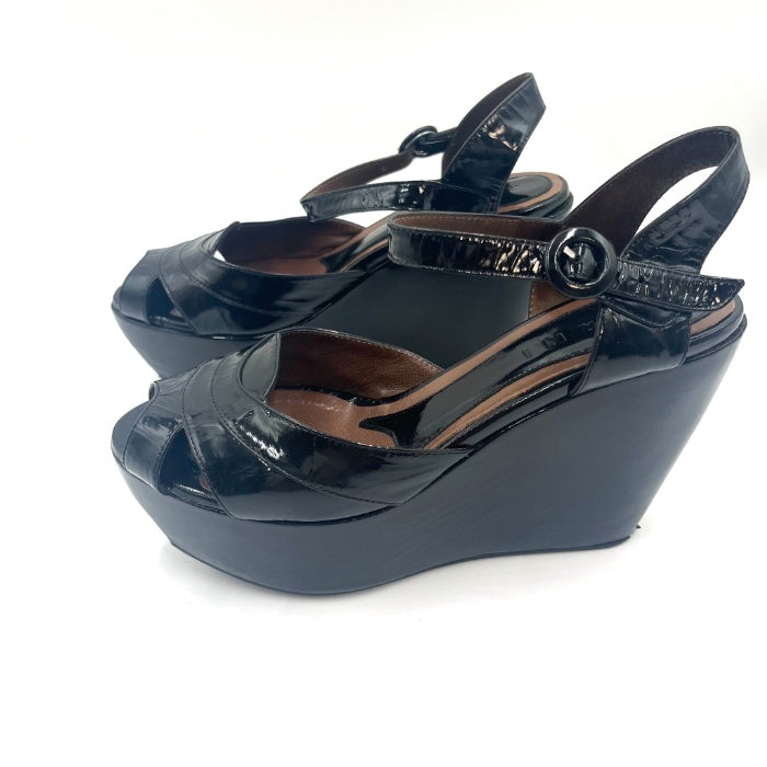 中古】マルニ MARNI サンダル ウェッジソール ストラップ 厚底