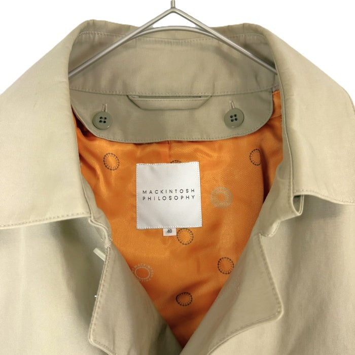 【中古】マッキントッシュフィロソフィー　MACKINTOSH PHILOSOPHY スプリングコート シンプル ベージュ系 i0727tq00525