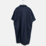 Load image into Gallery viewer, 【中古】デプレ DES PRES チュニックシャツ 半袖 スキッパーシャツ ワンピース ネイビー ベルトループ F1202N018-G0622
