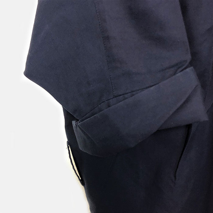 【中古】デプレ DES PRES チュニックシャツ 半袖 スキッパーシャツ ワンピース ネイビー ベルトループ F1202N018-G0622