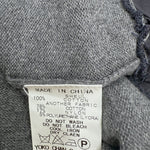 将图片加载到图库查看器，【中古】ヨーコチャン YOKO CHAN クルーネックニット 裾フリル 切り替え グレー ネイビー 紺 i0703n02312
