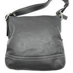 将图片加载到图库查看器，【中古】コーチ COACH ワンショルダーバッグ レザー タッセル付き ステッチ おしゃれ ブラック 黒 i0731wq02310
