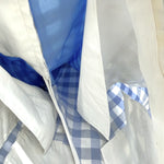 将图片加载到图库查看器，【中古】ドゥロワー Drawer ギンガムチェックパンツ ワイドテーパード ライトブルー ホワイト i0811y00415
