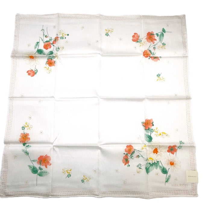 【中古】ハンカチ4点セット サンローラン/ニナリッチ/ウェッジウッド リボン 花柄 レース マルチ i0429wq0450