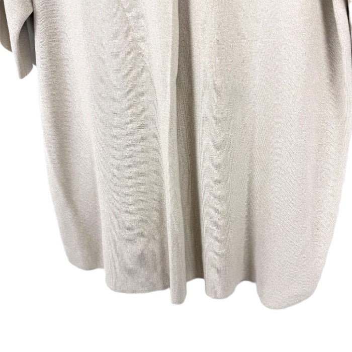 【中古】セオリーリュクス Theory luxe Vネック半袖ニット サマーニット 薄手 落ち感 ライトベージュ i0807n0148