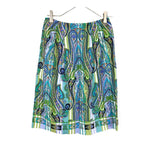 Load image into Gallery viewer, 【中古】スキャパ SCAPA リネンひざ丈スカート ペイズリー柄 ストライプ ブルー系 i0703n0064
