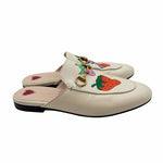 画像をギャラリービューアに読み込む, 【中古】グッチ GUCCI いちご柄 ミュール スリッポン レザー ホースビット 36.5 j0115lq020176
