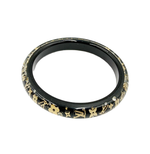 画像をギャラリービューアに読み込む, 【中古】ルイヴィトン Louis Vuitton バングル アンクルージョン ブラック モノグラム フラワー LVロゴ j0115lq026154
