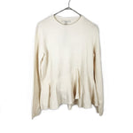 将图片加载到图库查看器，【中古】エポカ EPOCA ニット クルーネック 長袖 ペプラム 可愛い アイボリー 白系 i0807n0236
