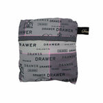 Load image into Gallery viewer, 【中古】ドゥロワー Drawer ノベルティ エコバッグ 折りたたみ グレー ロゴ 総柄 トートバッグ 軽量 i1222h0076
