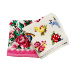 将图片加载到图库查看器，【中古】フェイラー FEILER ハンカチ 2枚セット ハイジ ピンク 花柄 アニマル柄 i0728tq0021
