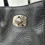 Load image into Gallery viewer, 【中古】フルラ FURLA ハンドバッグ シンプル レザー ブラック系 シルバー i0522lq02510
