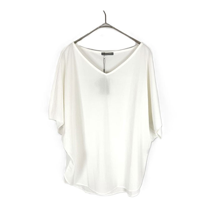 【中古】セオリーリュクス theory luxe カットソー 半袖 透け感 とろみ素材 オフホワイト 白 i0904n0047