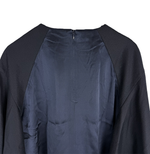 画像をギャラリービューアに読み込む, 【中古】ドゥロワー Drawer フレアスリーブ ブラウス プルオーバー ネイビー ウール j0113s00122
