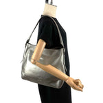 画像をギャラリービューアに読み込む, 【中古】ヒロフ HIROFU ショルダーバッグ ワンショルダー レザー メタリック シルバー系 i0429wq02520
