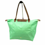 画像をギャラリービューアに読み込む, 【中古】Longchamp ロンシャン トートバッグ グリーン ナイロン×レザー バッグ i1029pq0315
