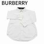 Load image into Gallery viewer, 【中古】バーバリー BURBERRY キッズ 長袖シャツ ボタンダウン ロゴ刺繍 コットン100％ j0312wq0333
