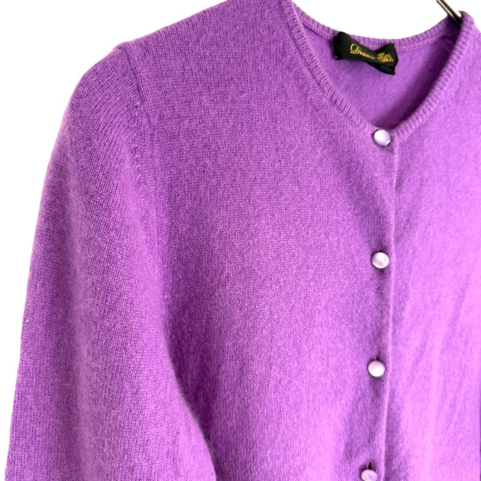 【中古】ドゥロワー Drawer ニットカーディガン カシミヤ クルーネック ライトパープル 紫 i0623k0073