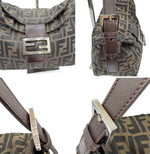 画像をギャラリービューアに読み込む, 【中古】フェンディ FENDI ズッカ柄 マンマバゲット ショルダーバッグ ブラウン j0417aq026330
