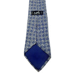 将图片加载到图库查看器，【中古】エルメス HERMES ネクタイ 柄 シルク 総柄 おしゃれ ブルー系 クリーム色 i0211tq0266
