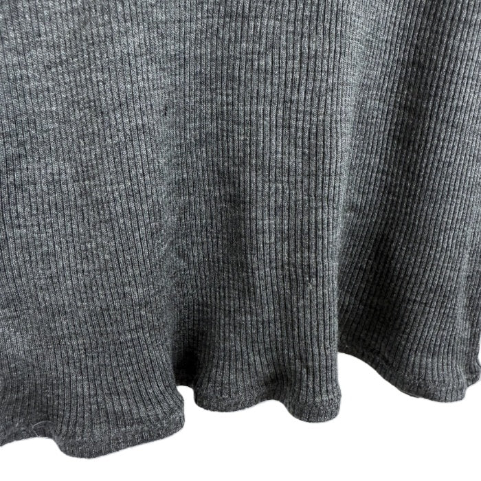 【中古】ドゥロワー Drawer 細リブタンクトップ 胸元リボン シルク 薄手 透け感 チャコールグレー i0623k0010