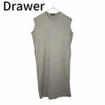 画像をギャラリービューアに読み込む, 【中古】ドゥロワー Drawer ノースリーブワンピース カーキ コットン100 j0909s00210
