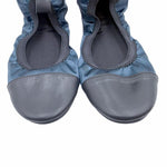 Load image into Gallery viewer, 【中古】ドゥロワー Drawer ノベルティ 室内履き フラットシューズ スリッパ ポーチ付き ネイビー 非売品 i1222y0027
