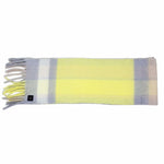 画像をギャラリービューアに読み込む, 【中古】LANVIN en Bleu ランバンオンブルー マフラー チェック グラデーション イエロー グレー i1124tq01220
