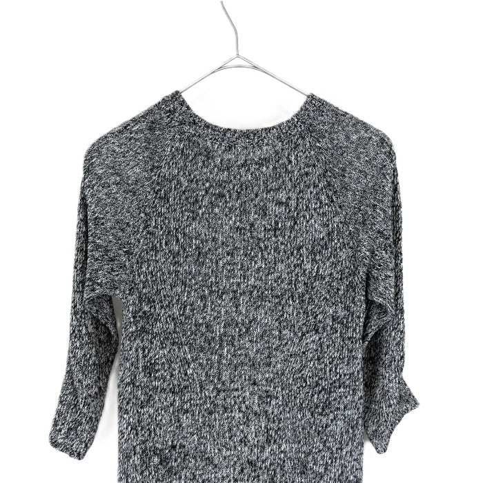 【中古】セオリーリュクス Theory luxe 七分袖ニット ミックスニット 透け感 丈長め ブラック ホワイト i0818n0144