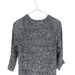 将图片加载到图库查看器，【中古】セオリーリュクス Theory luxe 七分袖ニット ミックスニット 透け感 丈長め ブラック ホワイト i0818n0144
