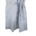 Load image into Gallery viewer, 【中古】オールドイングランド OLD ENGLAND ストライプワンピース フレンチスリーブ ウエストシェイプ ブルー ホワイト i0515n0064
