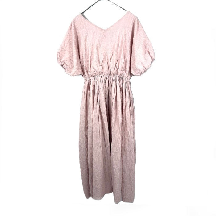 【中古】コエル COEL バルーンスリーブロングワンピース 可愛い フレアスカート ボリューム ライトピンク i0410wq01010