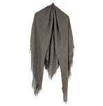 画像をギャラリービューアに読み込む, 【中古】agnes b アニエスベー 大判ストール ブラウン ウール100％ フリンジ i0911wq0017
