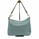 将图片加载到图库查看器，【中古】russet ラシット ショルダーバッグ ミントグリーン ナイロン×レザー 軽量 i1012oq0085
