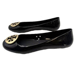 画像をギャラリービューアに読み込む, 【中古】トリーバーチ TORY BURCH バレエシューズ ミニトラベル パンプス エナメル ラバー フラットシューズ i0907oq00120
