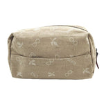 画像をギャラリービューアに読み込む, 【中古】genten ゲンテン キャンバス×レザー ポーチ 小物入れ 化粧ポーチ ベージュ 日本製 i0727tq0016
