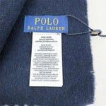 画像をギャラリービューアに読み込む, 【中古】ポロラルフローレン POLO RALPH LAUREN  マフラー ネイビー ウィンドウペン ウール j0223tq05875
