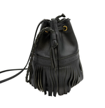 将图片加载到图库查看器，【中古】ジェイアンドエムデヴィッドソンJ&amp;M DAVIDSON  カーニバル ショルダーバッグ フリンジ 巾着 レザー i1029pq01285
