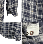 将图片加载到图库查看器，【中古】マルティニーク martinique  シャツワンピース 格子チェック ロング丈 長袖 j0113s0076
