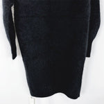 画像をギャラリービューアに読み込む, 【中古】Liesse リエス ウール 起毛ニット ワンピース ブラック 黒 ロング i0807n0213
