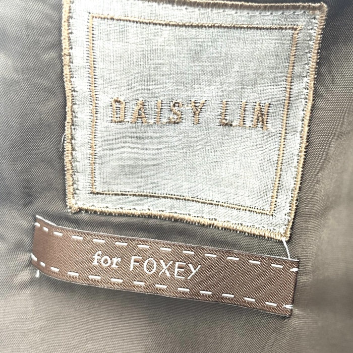 【中古】デイジーリンフォクシー DAISY LIN FOXEY ワンピース 七分袖 フレア 上品 グレージュ系 h0723rq001