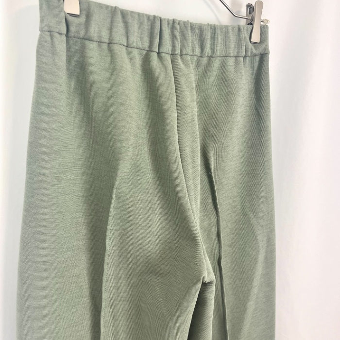 【中古】ジルサンダー JIL SANDER ワイドストレートパンツ カットソー生地 カジュアル 裾スリット ライトカーキ h1007k00931