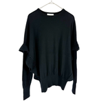 画像をギャラリービューアに読み込む, 【中古】UNITED ARROWS ユナイテッドアローズ フリルニット 黒 ロングスリーブ ニット レディース i1215i0285
