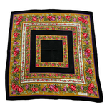 Load image into Gallery viewer, 【中古】イヴサンローラン Yves Saint Laurent 花柄スカーフ ローズ柄 ブラック ベージュ j0405oq01820
