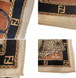 Load image into Gallery viewer, 【中古】FENDI フェンディ ハンカチ スカーフ レオパード バッグ柄 ブラウン レディース j0618lq0155
