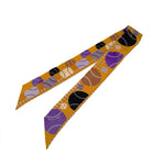 将图片加载到图库查看器，【中古】エルメス HERMES ツイリー スカーフ スリム テニスボール モチーフ オレンジ系 i0627aq00564
