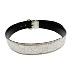 画像をギャラリービューアに読み込む, 【中古】GUCCI グッチ GG柄 ベルト シルバー レディース j0115lq013121
