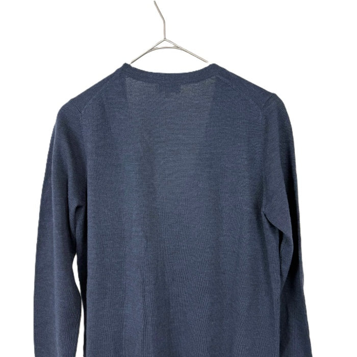 【中古】スキャパ SCAPA カーディガン 長袖 Vネック シンプル ウール ネイビー 紺 i0807n0213