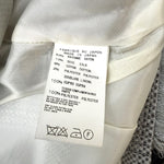 画像をギャラリービューアに読み込む, 【中古】VOUS ETES ヴゼット フリンジツイード ジャケット ノーカラー シルバー グレー フォーマル セレモニー 卒業式 入学式 i0515n0033
